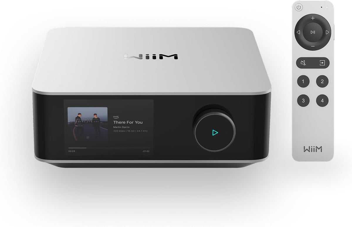 Wiim Amp Ultra Stereo Streaming Amplifier, HDMI ARC & RoomFit, Space Gray
