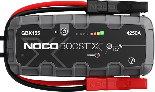 Boost Noco X Gbx155: 4250A UltraSafe Jump Starter β 12V Lithium Battery Booster Pack, Portable Jump Box, Power Bank & Jumper Cables - for 10.0L Gas and 8.0L Diesel Engines
