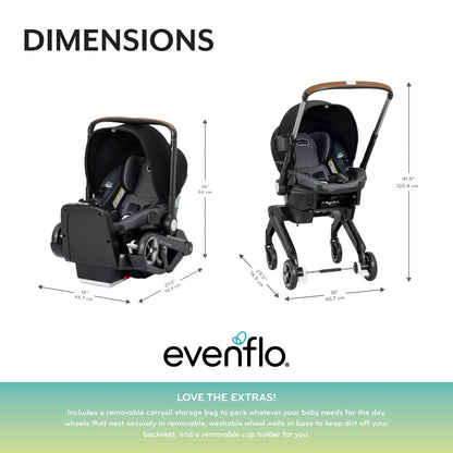 Evenflo Shyft DualRide Preemie and Infant Car Seat Stroller Combo