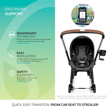 Evenflo Shyft DualRide Preemie and Infant Car Seat Stroller Combo
