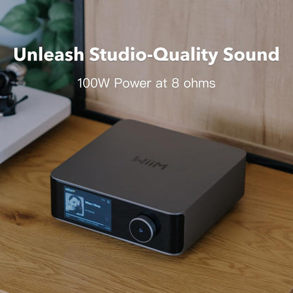 Wiim Amp Ultra Stereo Streaming Amplifier, HDMI ARC & RoomFit, Space Gray