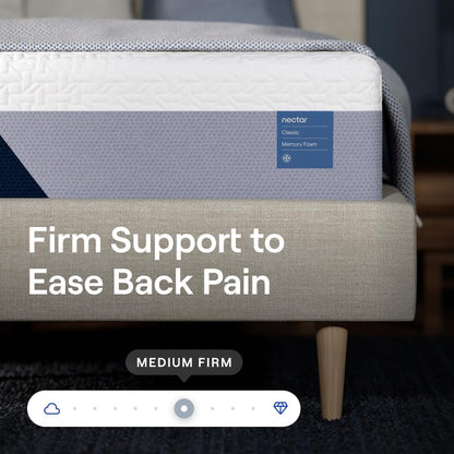 Nectar 12 Memory Foam Mattress, Queen, Medium Firm, 1-Year Trial