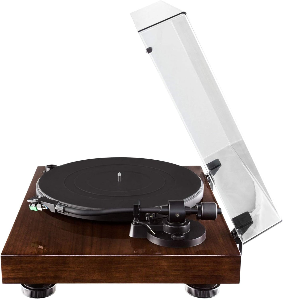 Fluance RT81 Elite High Fidelity Vinyl Turntable Record Player with Audio Technica AT95E Cartridge, Belt Drive, Built-in Preamp, Adjustable Counterweight, High Mass MDF Wood Plinth - Walnut
