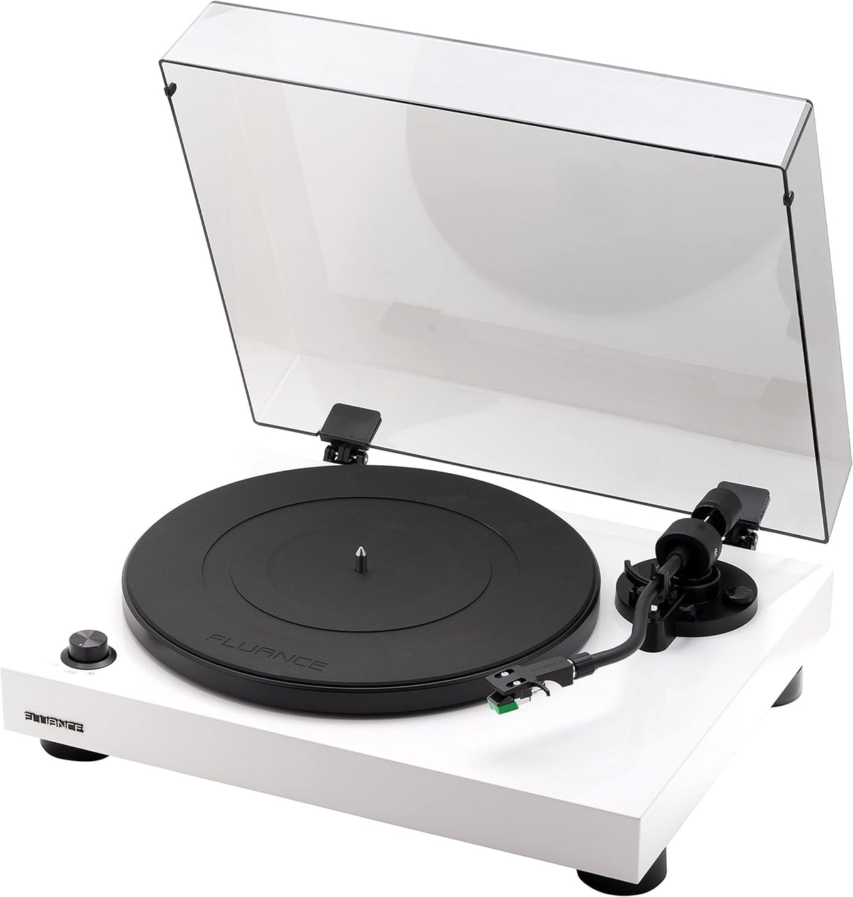 Fluance RT81 Elite High Fidelity Vinyl Turntable Record Player with Audio Technica AT95E Cartridge, Belt Drive, Built-in Preamp, Adjustable Counterweight, High Mass MDF Wood Plinth - Walnut