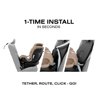 Callisto G 360 Rotating All-in-One Convertible Car Seat - Almond Beige