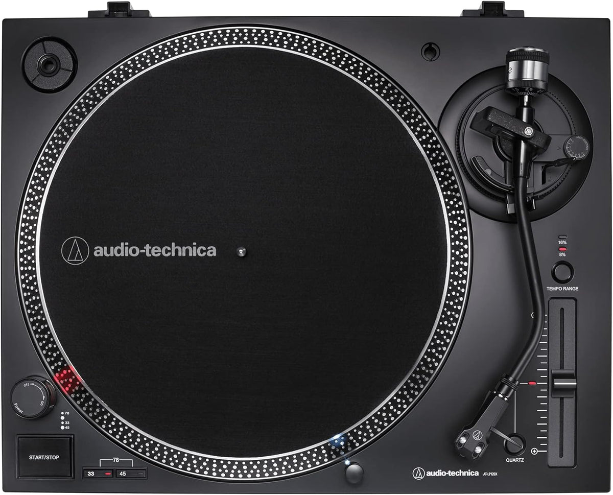 Audio-Technica AT-LP120XUSB-BK Direct-Drive Turntable (Analog & USB), Fully Manual, Hi-Fi, 3 Speed, Convert Vinyl to Digital, Anti-Skate and Variable Pitch Control, Black