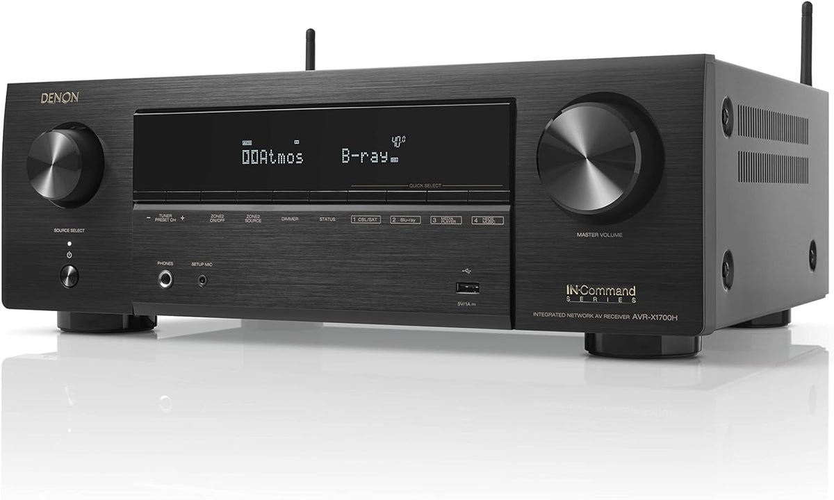 Denon Avr-X1700H 7.2 Channel AV Receiver - 80W/Channel, Built-in HEOS