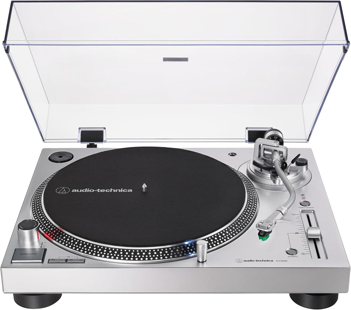 Audio-Technica AT-LP120XUSB-BK Direct-Drive Turntable (Analog & USB), Fully Manual, Hi-Fi, 3 Speed, Convert Vinyl to Digital, Anti-Skate and Variable Pitch Control, Black