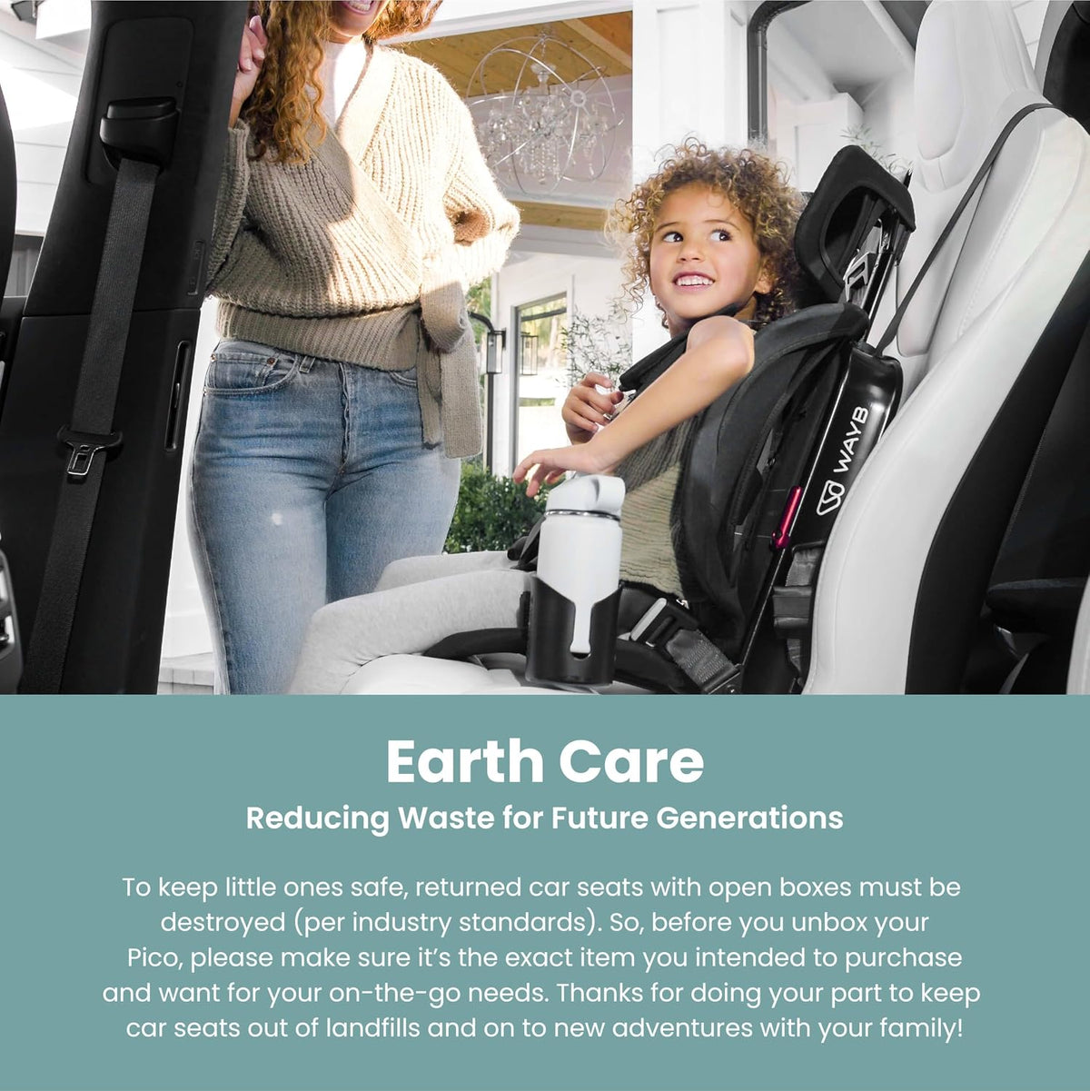 Wayb Pico Travel Car Seat with Premium Carrying Bag- Lightweight, Portable, Foldable