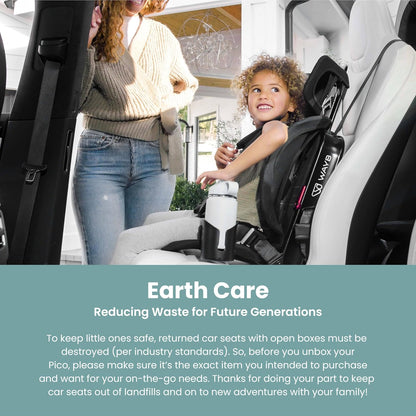 Wayb Pico Travel Car Seat with Premium Carrying Bag- Lightweight, Portable, Foldable