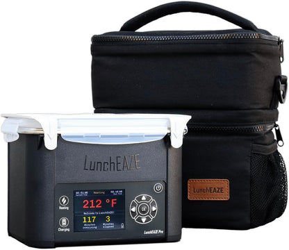Luncheaze Pro Cordless Heated Electric Lunch Box, Self-Heating, 4-Cup